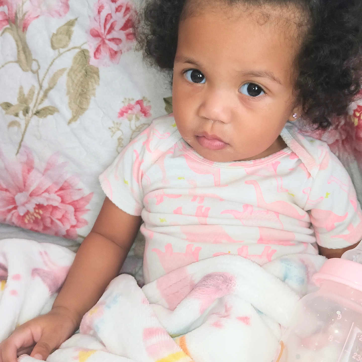 Kataleya joined the competition — help win amazing prizes! baby, bed, blanket, bodypart, clothing, couch, crib, cushion, dress, face, finger, furniture, hand, head, homedecor, infantbed, newborn, person, photography, portrait