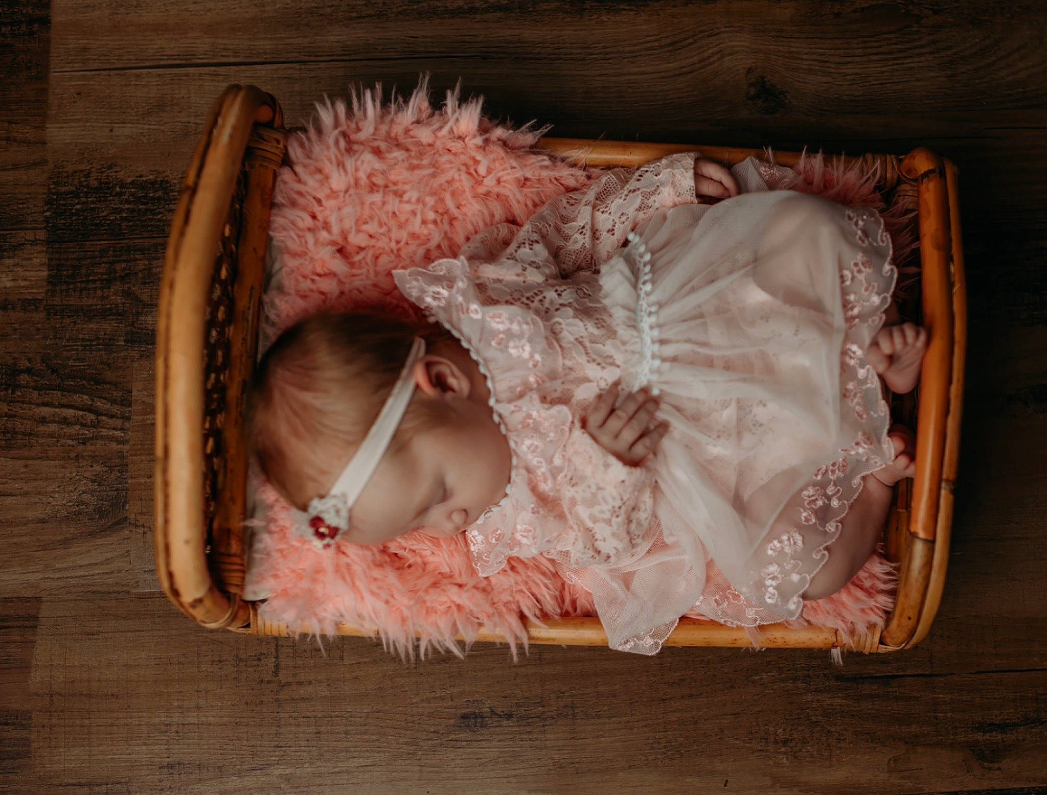 Rubyrose joined the competition — help win amazing prizes! baby, baby_toddler_clothing, child, comfort, dress, embellishment, eye, eyelash, flesh, flooring, fur, hardwood, head, headpiece, linens, peach, person, room, sitting, wood