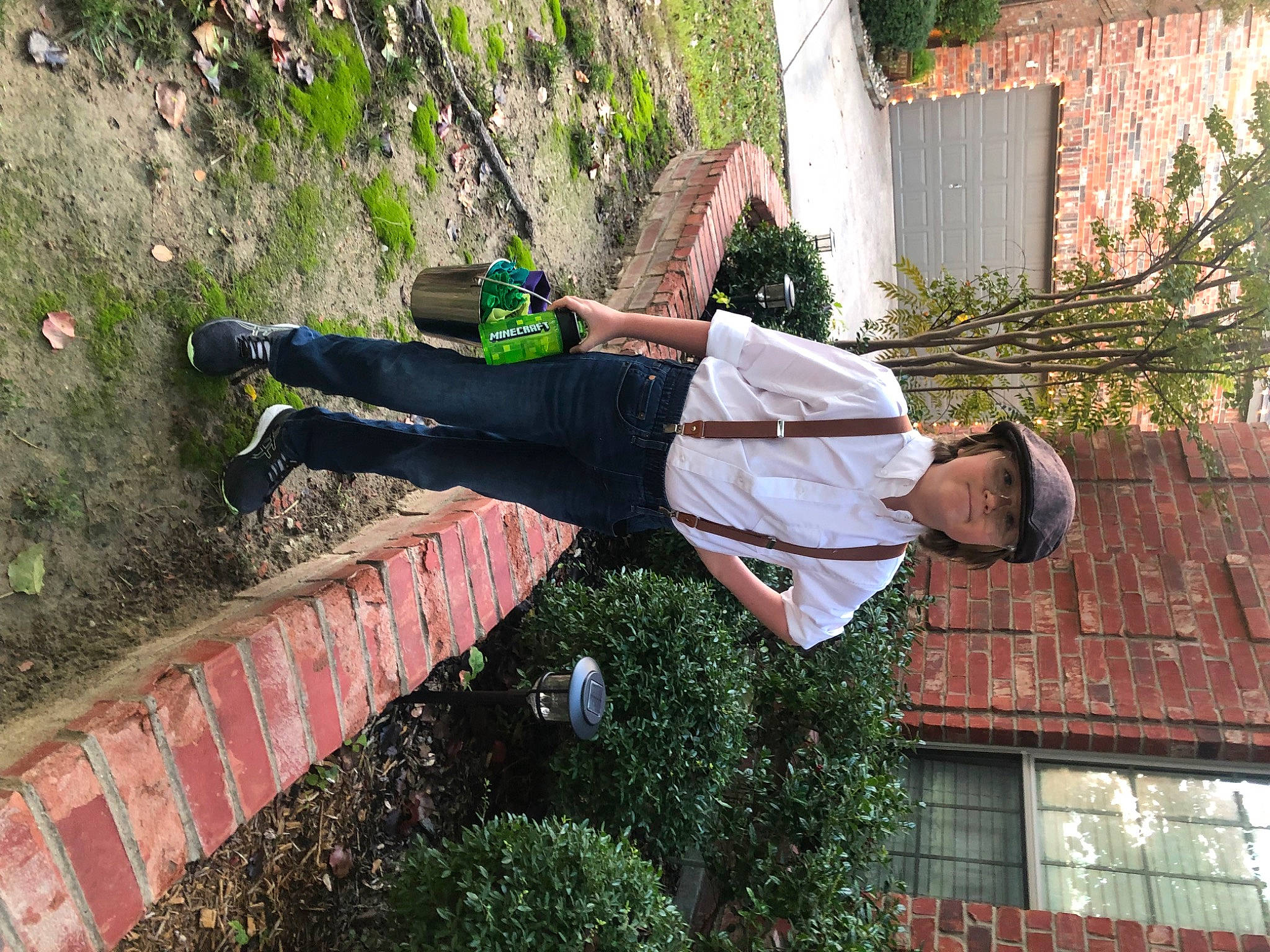 North is registered to the contest to win money with this photo: fun, grass, happy, headwear, joy, leisure, people_in_nature, person, plant, recreation, shadow, shrub, tree