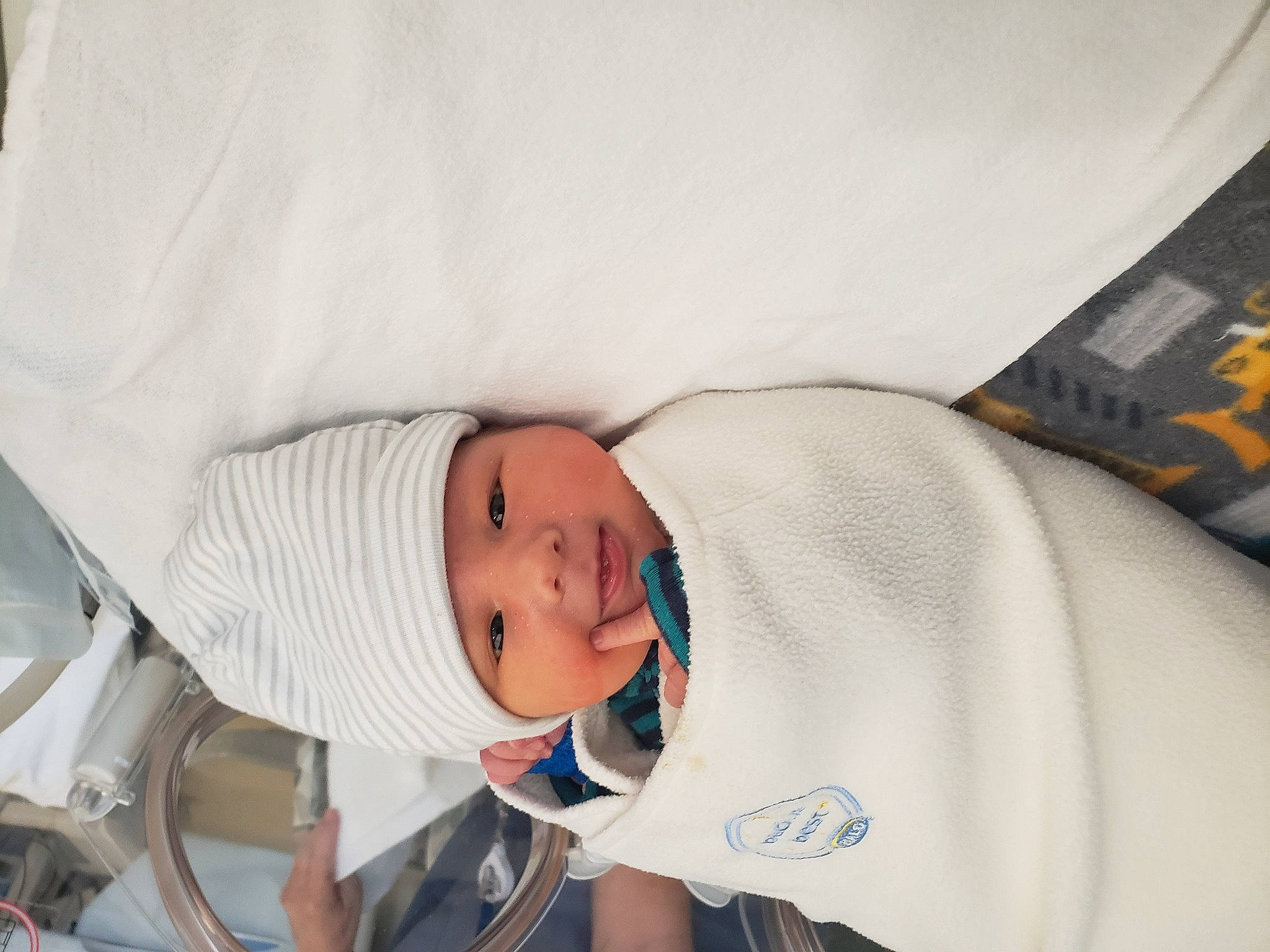 Jadyn is registered to the contest to win money with this photo: baby, birth, child, comfort, headwear, nap, nose, person, product, skin, sleep, toddler