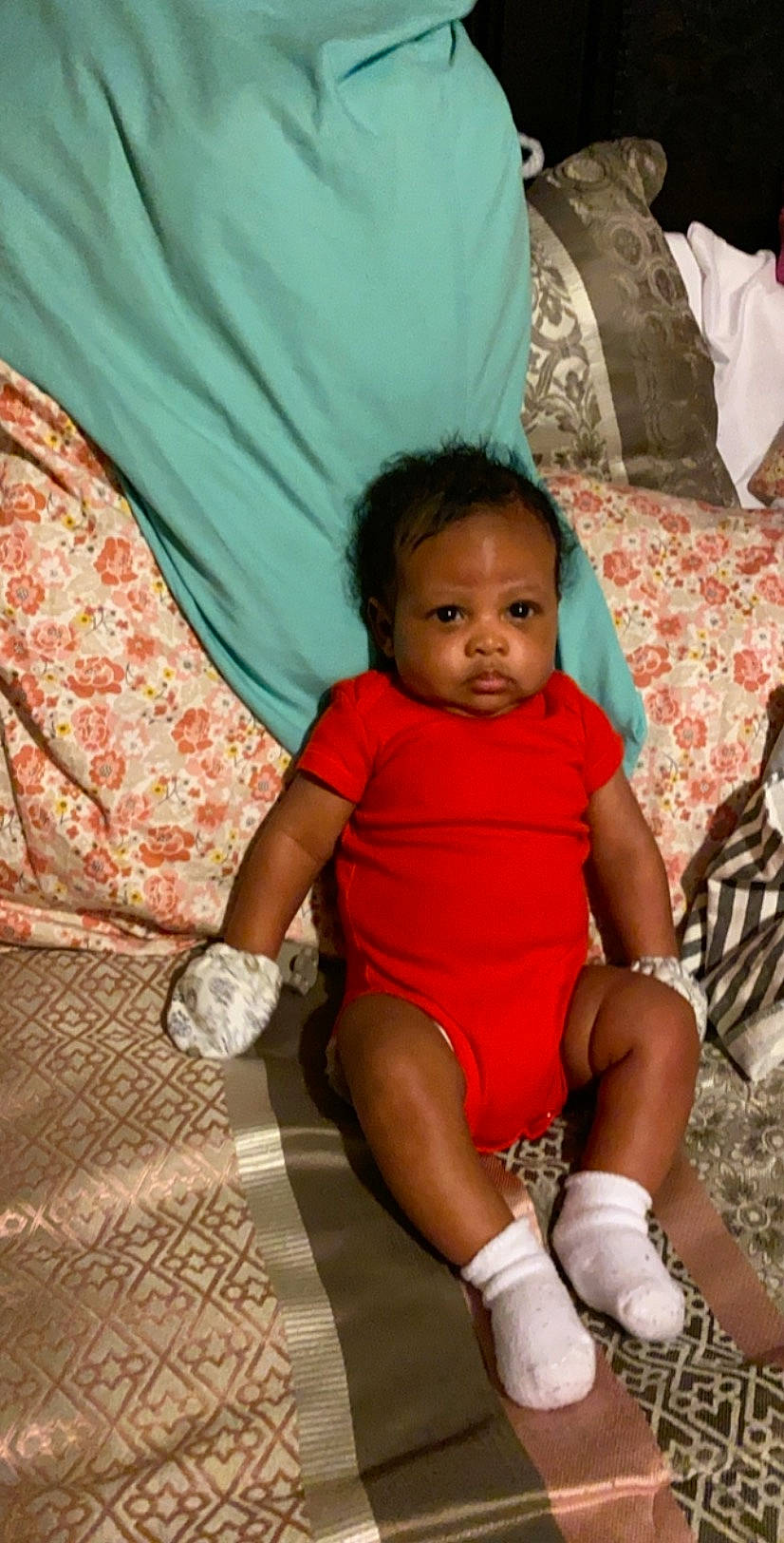 Joelle joined the competition — help win amazing prizes! baby, black_hair, child, leg, person, sitting, thigh, toddler