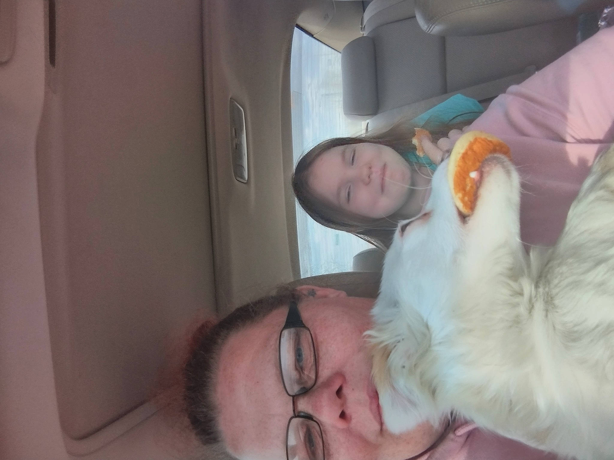 Kennedy joined the competition — help win amazing prizes! carnivore, comfort, companion_dog, dog_breed, ear, eyebrow, eyelash, face, felidae, fun, gesture, glasses, happy, mouth, nose, person, skin, small_to_medium_sized_cats, smile, vision_care