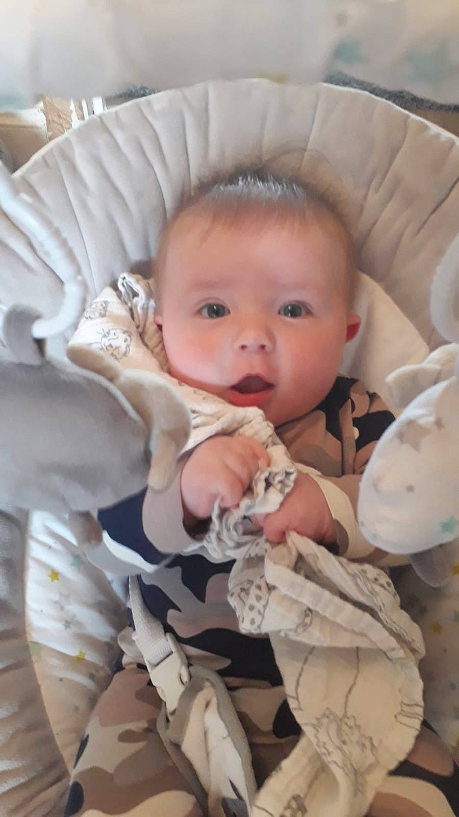 Albert joined the competition — help win amazing prizes! baby, baby_carriage, baby_products, baby_safety, baby_toddler_clothing, cheek, child, comfort, eyelash, fashion_accessory, fur, headgear, infant_bed, iris, linens, person, room, sitting, skin, sleeve