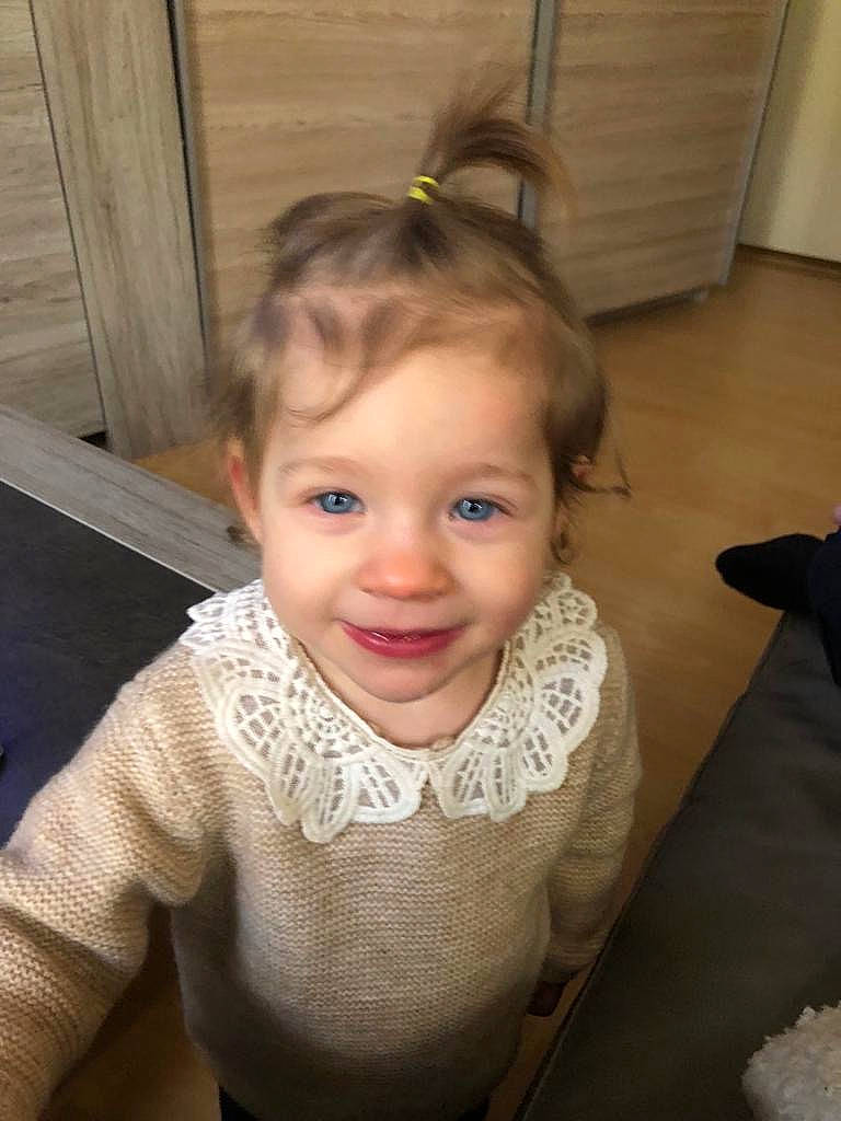 Elena a rejoint le concours — aidez-le/la à gagner de superbes lots ! baby_toddler_clothing, chair, cheek, chin, dress, ear, eyebrow, eyelash, floor, flooring, forehead, happy, iris, joy, lip, mouth, neck, nose, person, skin