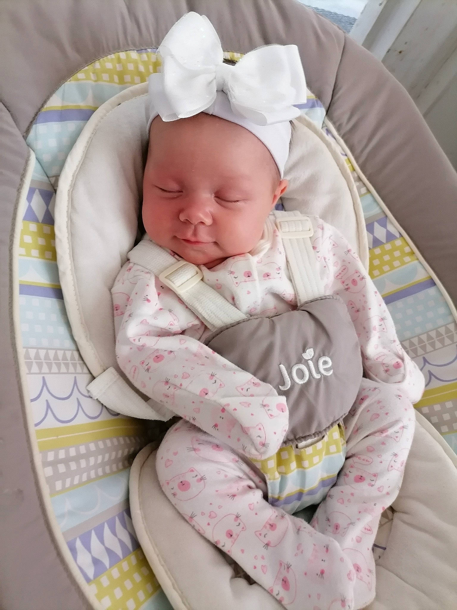 Zyler is registered to the contest to win money with this photo: baby, baby_carriage, baby_products, baby_safety, baby_sleeping, baby_toddler_clothing, bedtime, cheek, child, comfort, infant_bed, linens, person, pink, product, sitting, skin, sleep, sleeve, toddler