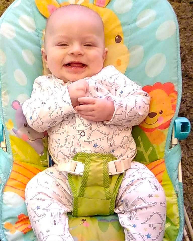 Kyden joined the competition — help win amazing prizes! baby_products, child, day, head, infant, person, play, product, sitting, smile, stuffed_toy, toddler, toy