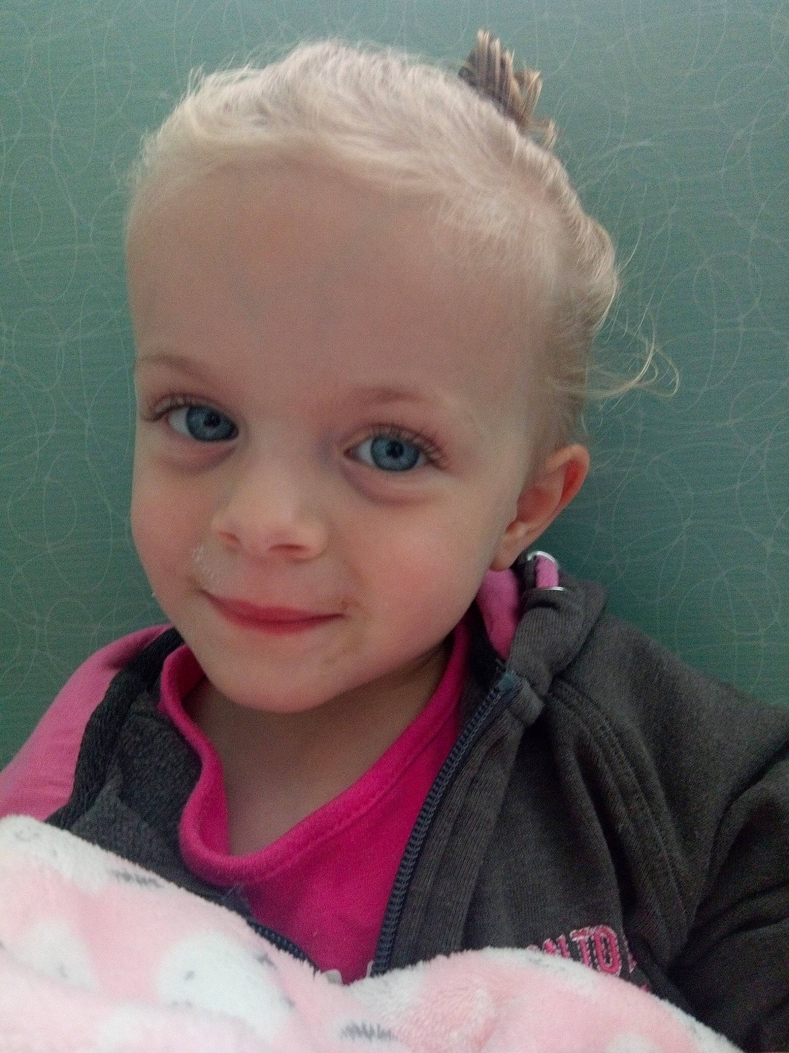 Brook joined the competition — help win amazing prizes! baby, blond, cheek, child, chin, ear, eye, eyebrow, face, forehead, hair, hairstyle, head, iris, lip, nose, person, pink, skin, smile