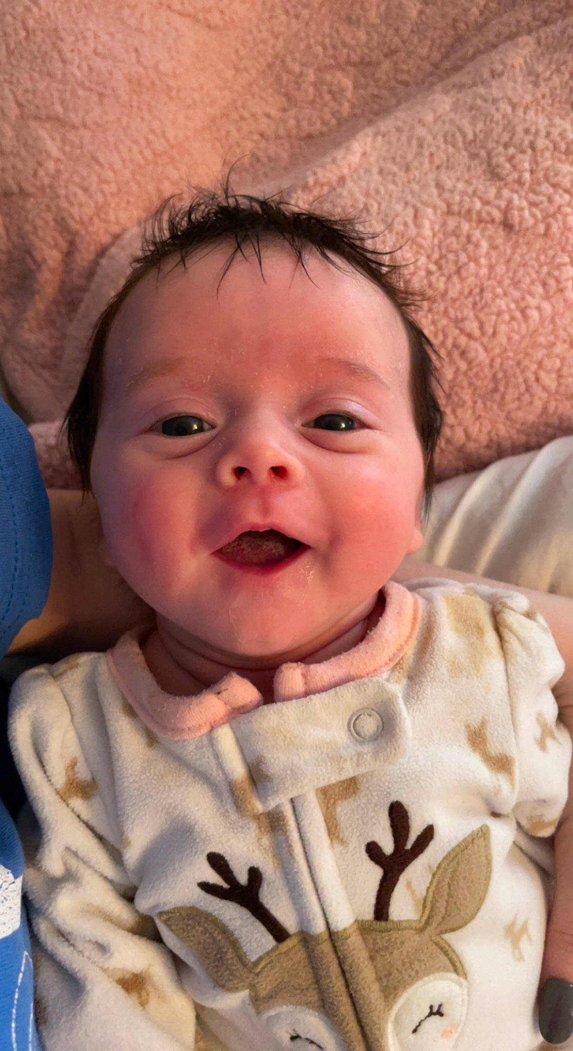 Evelyn is registered to the contest to win money with this photo: baby_toddler_clothing, blue, cheek, chin, eye, eyebrow, eyelash, face, facial_expression, forehead, head, human, human_body, lip, mouth, neck, nose, organ, person, skin