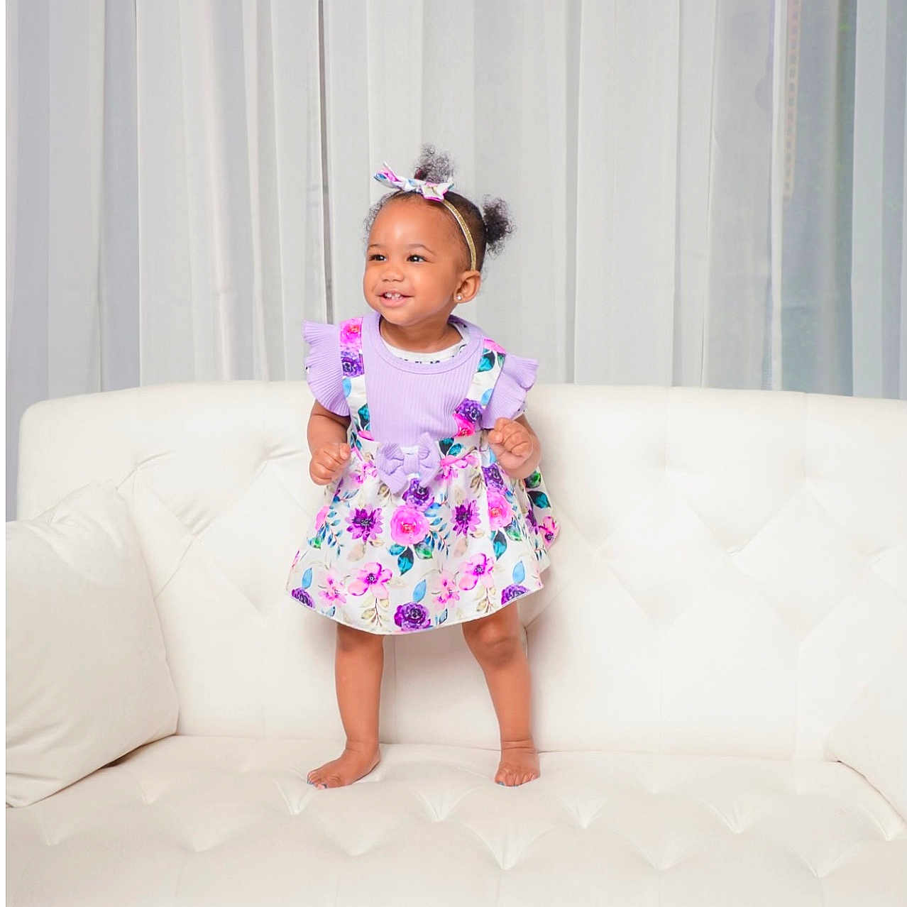 Talaya joined the competition — help win amazing prizes! architecture, building, child, clothing, couch, cushion, dress, face, female, furniture, girl, head, homedecor, indoors, livingroom, person, photography, portrait, room, skirt