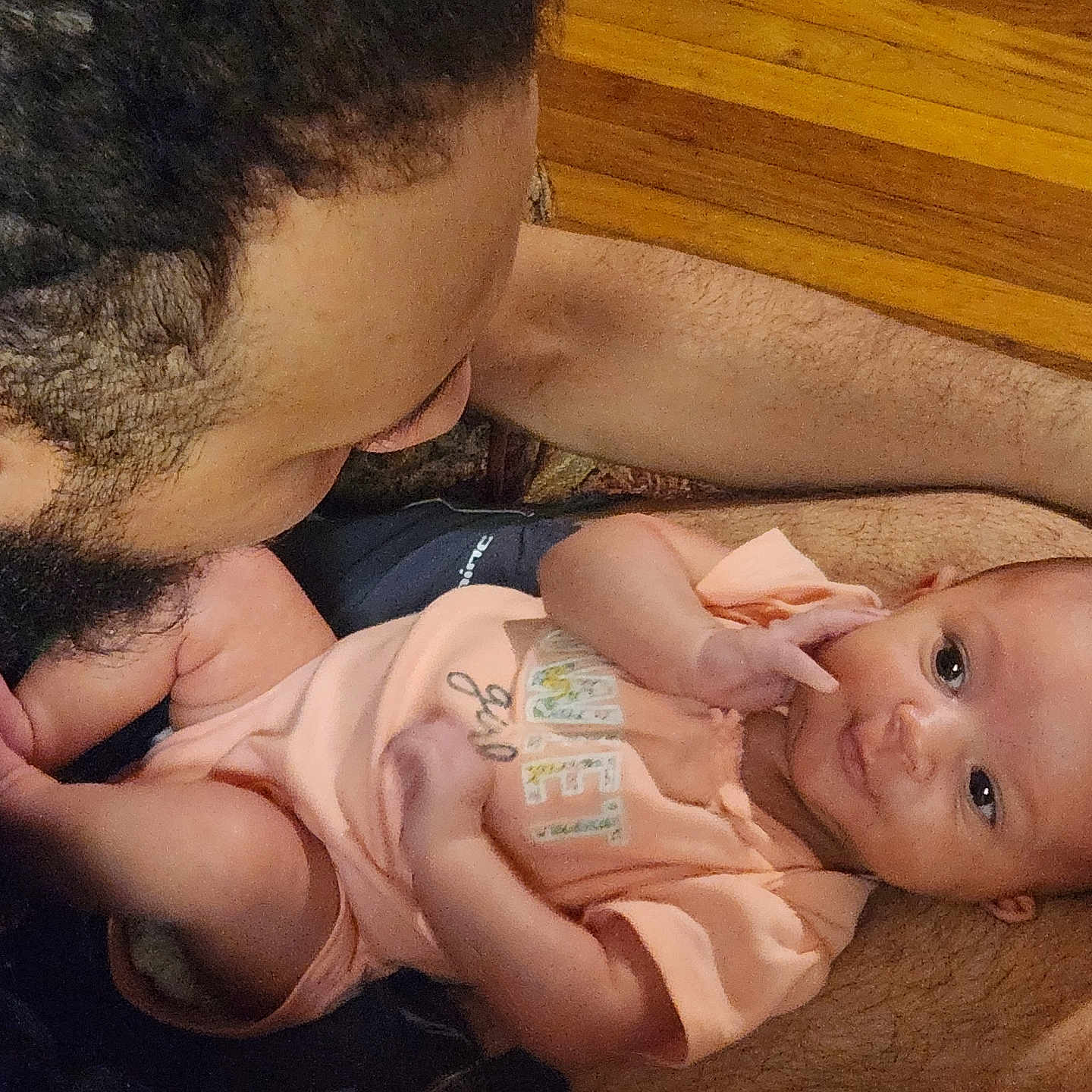 Jenifer joined the competition — help win amazing prizes! baby, bed, bedroom, bodypart, couch, ear, face, finger, furniture, hand, hardwood, head, indoors, kissing, newborn, person, photography, portrait, romantic, wood