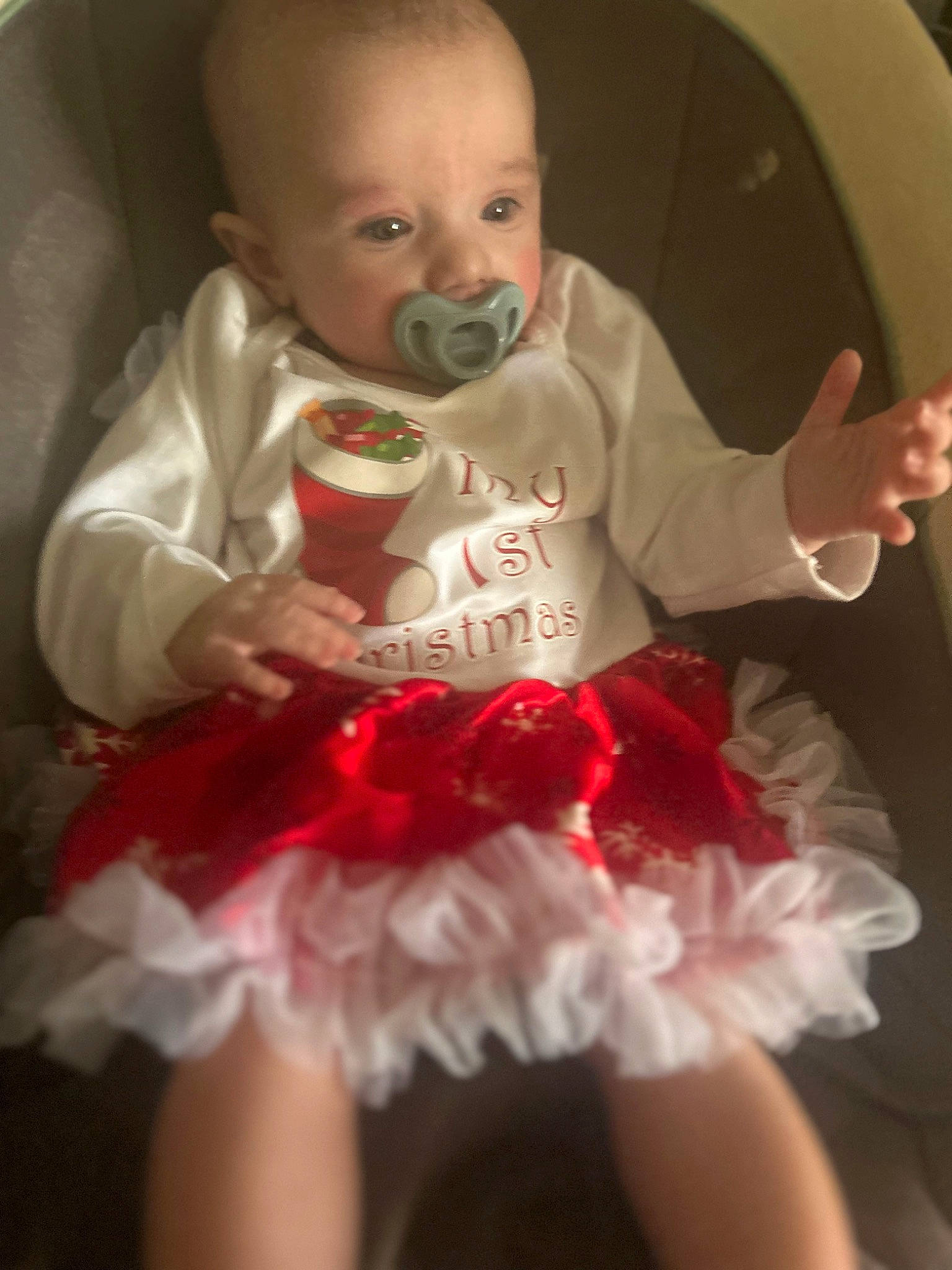 Sabrina is registered to the contest to win money with this photo: baby, baby_toddler_clothing, ballet_tutu, cheek, child, day_dress, dress, embellishment, event, hair, happy, human_body, human_leg, organ, person, photograph, pink, sitting, skin, toddler