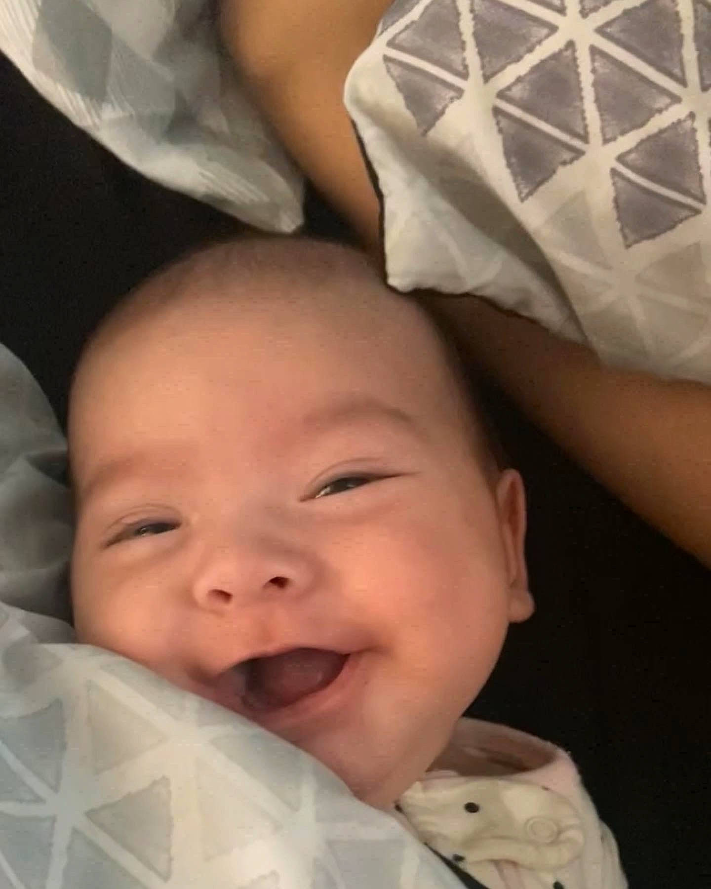 Davina is registered to the contest to win money with this photo: baby, baby_laughing, baby_products, baby_toddler_clothing, cheek, child, chin, comfort, eyebrow, face, gesture, happy, human, iris, lip, mouth, nose, person, skin, smile