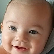 Aubree joined the competition — help win amazing prizes! adorable, baby, cheeks, child, closeup, cute, expression, eyes, face, happy, head, human, indoor, infant, natural_light, person, portrait, skin, smiling, young