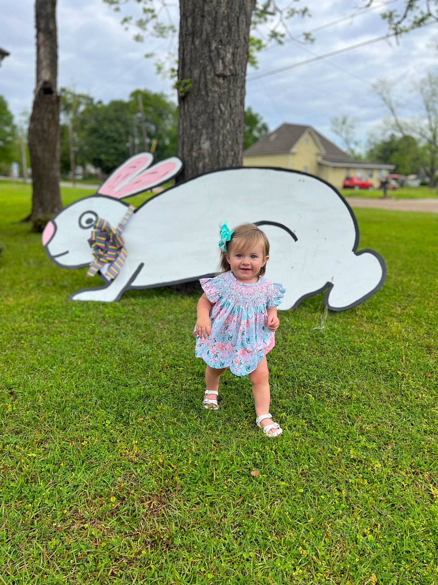 Everleigh joined the competition — help win amazing prizes! art, automotive_wheel_system, fun, grass, grassland, happy, joy, lawn, leisure, mammal, mythical_creature, people_in_nature, person, plant, play, recreation, sky, smile, t_shirt, toddler