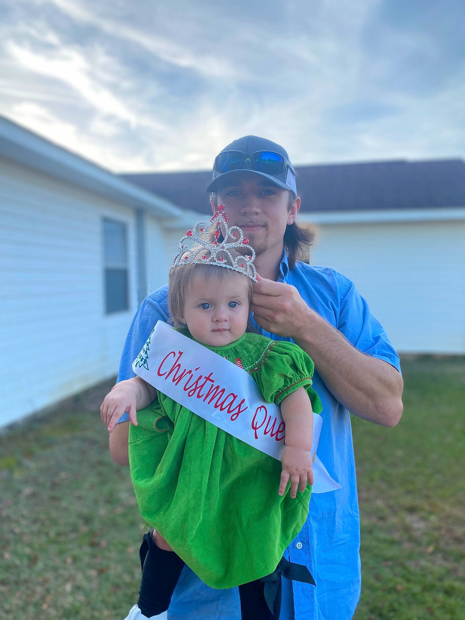 Everleigh joined the competition — help win amazing prizes! baby, baseball_cap, blue, cap, cloud, electric_blue, event, fun, gesture, grass, grassland, happy, hat, headwear, lawn, leisure, people_in_nature, person, recreation, sky