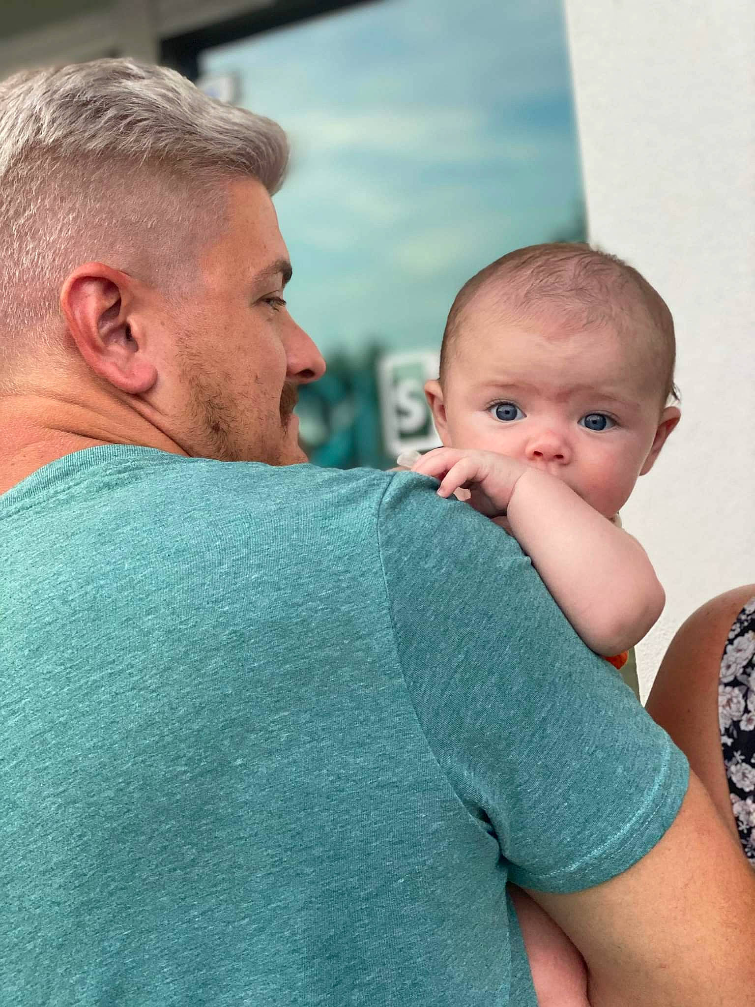 Mallory is registered to the contest to win money with this photo: baby, cheek, comfort, ear, eye, face, gesture, hairstyle, happy, iris, joint, lip, mouth, neck, nose, person, shoulder, skin, sleeve, toddler