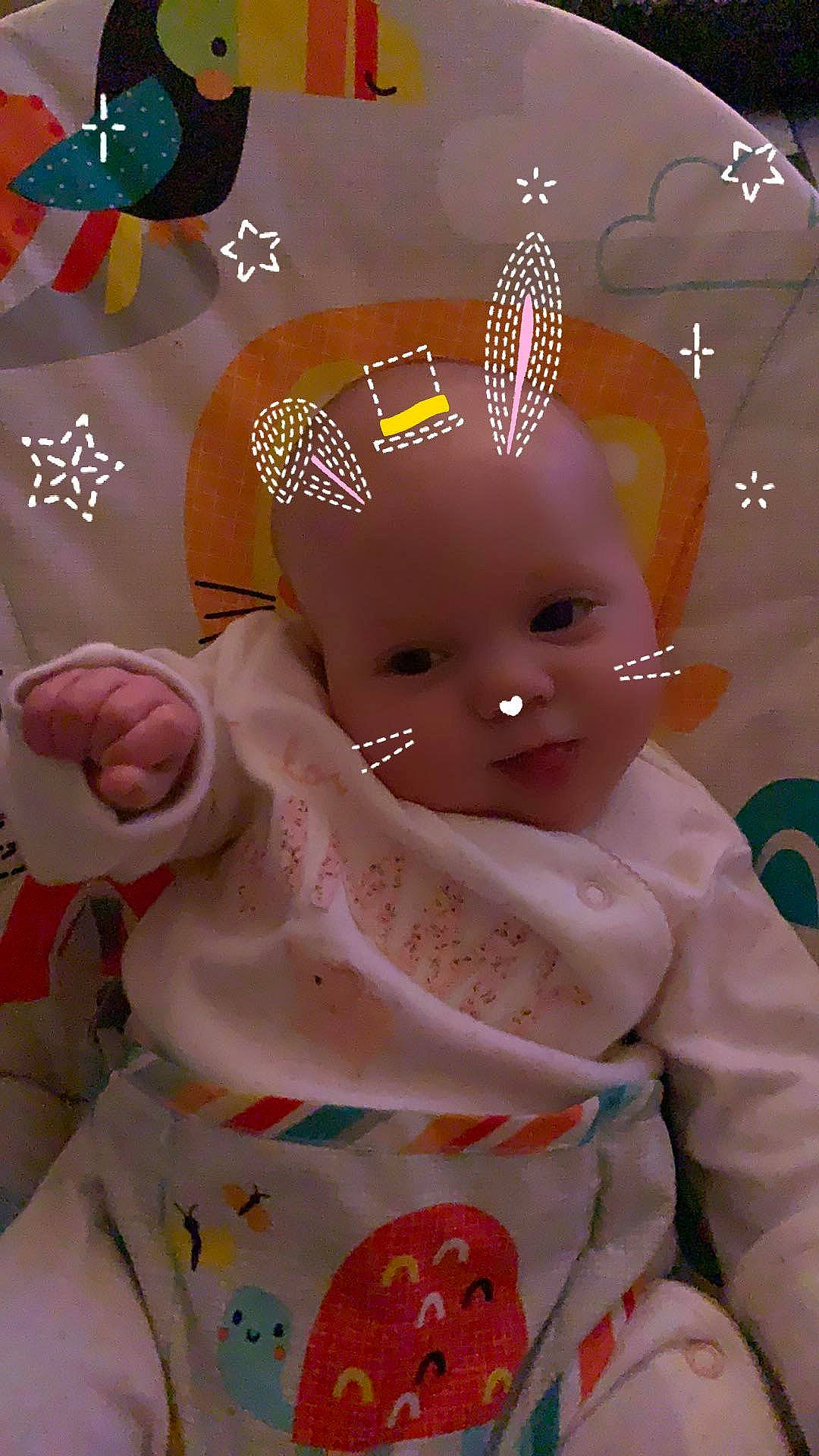 Hayley is registered to the contest to win money with this photo: baby, child, person, toy