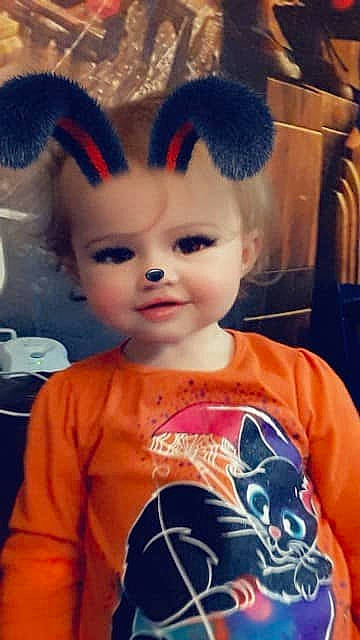 Kaya is registered to the contest to win money with this photo: child, cool, doll, fun, girl, hair, hairstyle, head, person, product, textile, toddler, toy