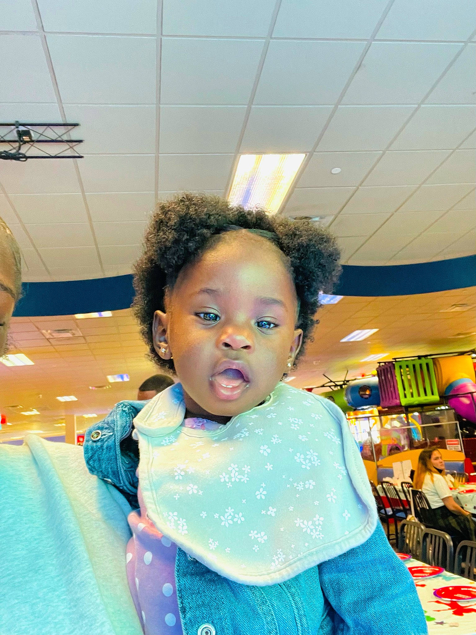 Jordyn joined the competition — help win amazing prizes! baby, baby_toddler_clothing, ceiling, chair, child, event, eyelash, facial_expression, fashion_design, flooring, fun, hairstyle, happy, leisure, party, person, room, skin, toddler, vacation