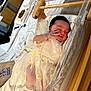 Paris joined the competition — help win amazing prizes! newborn, baby, hospital, bassinet, blanket, daisy, dress, sleeping, smiling, infant, cute, hand, sock, bed, wood, plastic, resting, peaceful, child, portrait