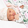 Rose a rejoint le concours — aidez-le/la à gagner de superbes lots ! baby, bed, blanket, child, closeup, clothing, cozy, cute, floral_pattern, hat, infant, newborn, peaceful, portrait, resting, sleeping, soft, tiny_hands, white_background, wrapped