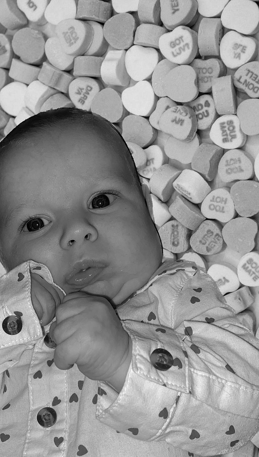 Holden is registered to the contest to win money with this photo: adaptation, baby, baby_toddler_clothing, black, black_and_white, cheek, facial_expression, happy, human, monochrome, monochrome_photography, mouth, organ, pattern, people, person, photograph, sleeve, snapshot, toddler