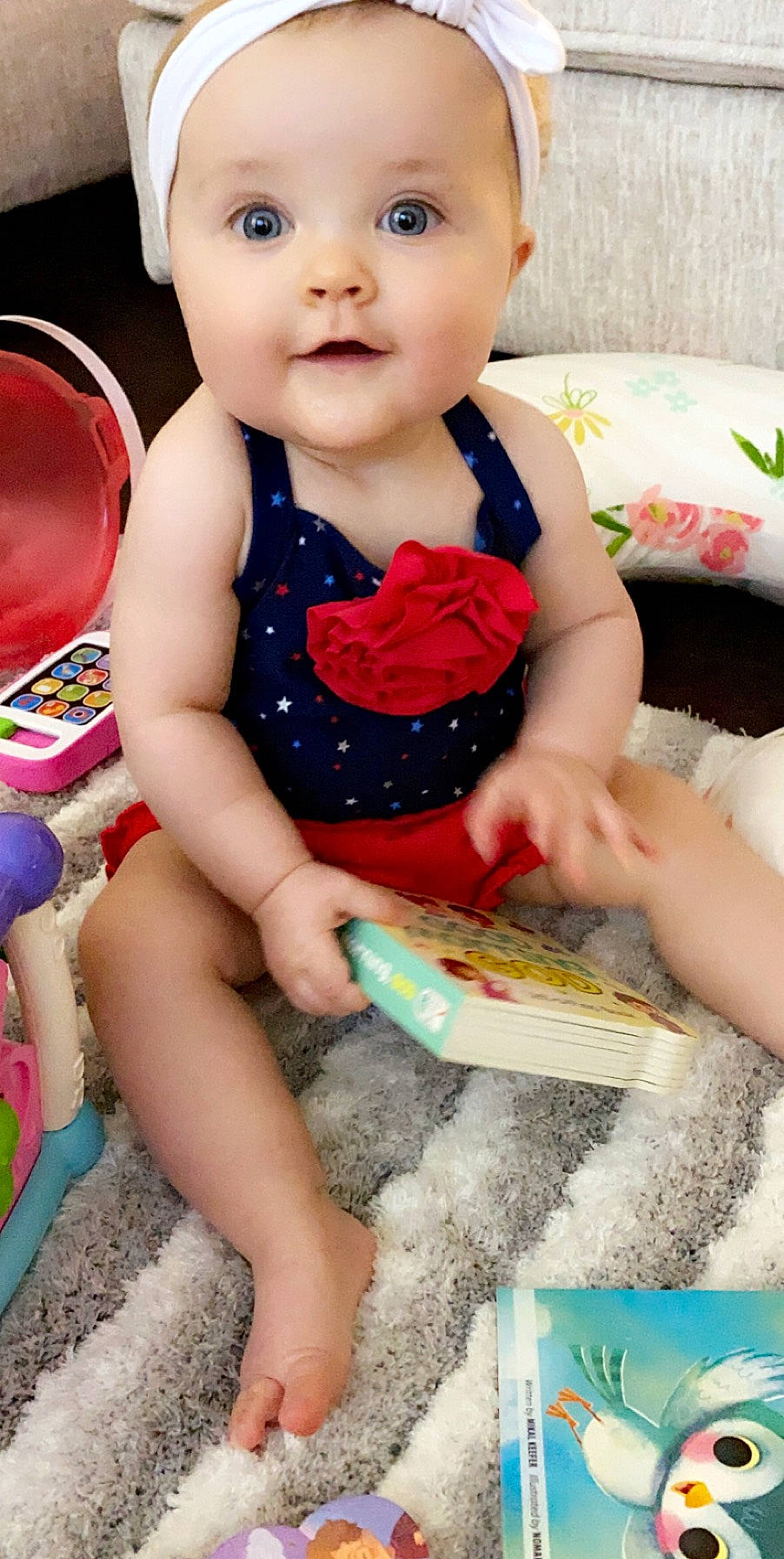 Alyvia joined the competition — help win amazing prizes! baby, beauty, cheek, child, leg, person, play, sitting, skin, toddler