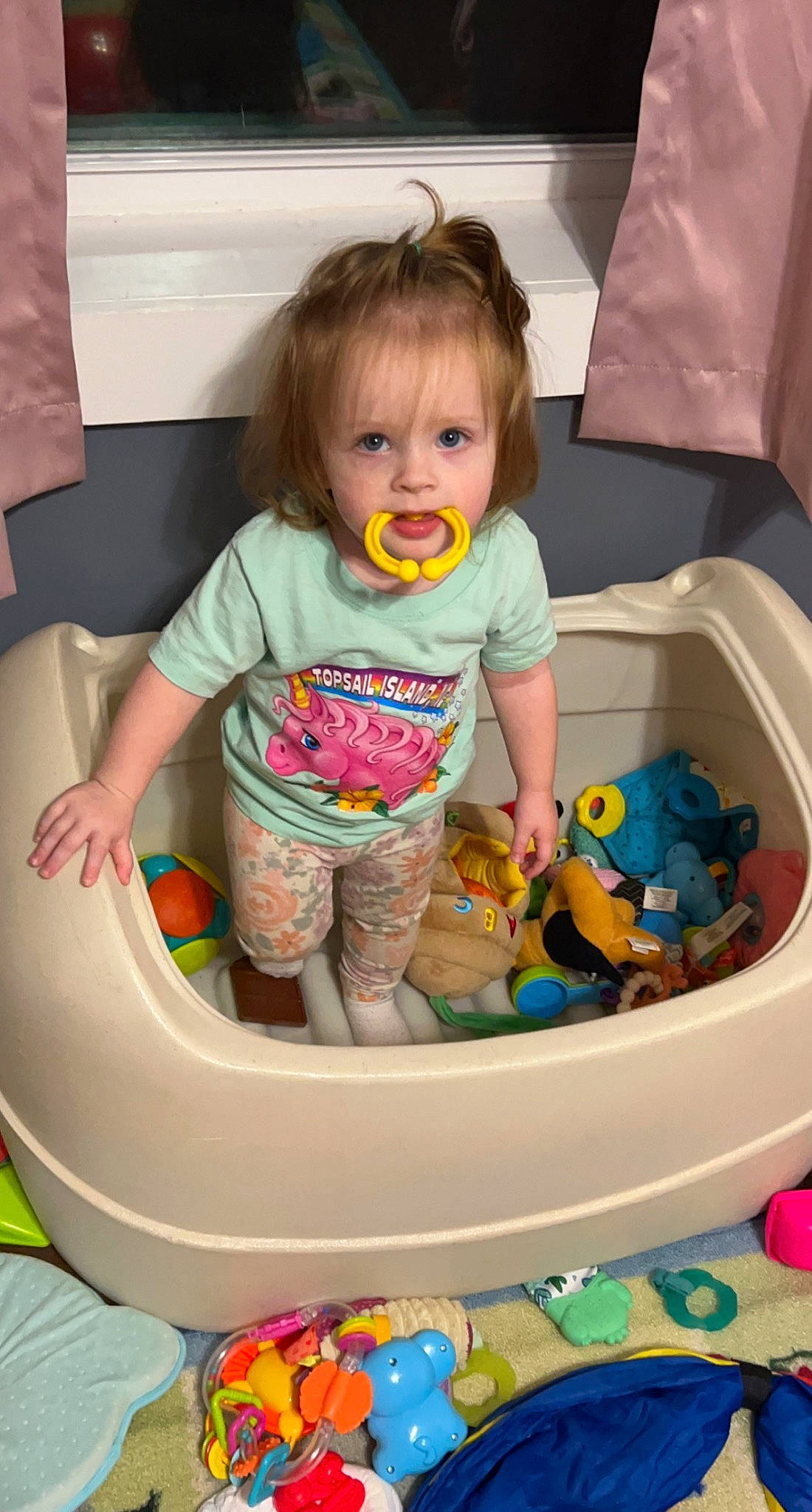 Brooklyn joined the competition — help win amazing prizes! baby, baby_playing_with_toys, baby_products, baby_safety, baby_toddler_clothing, baby_toys, bathing, child, circle, comfort, fun, happy, leisure, person, play, product, room, sitting, t_shirt, toddler