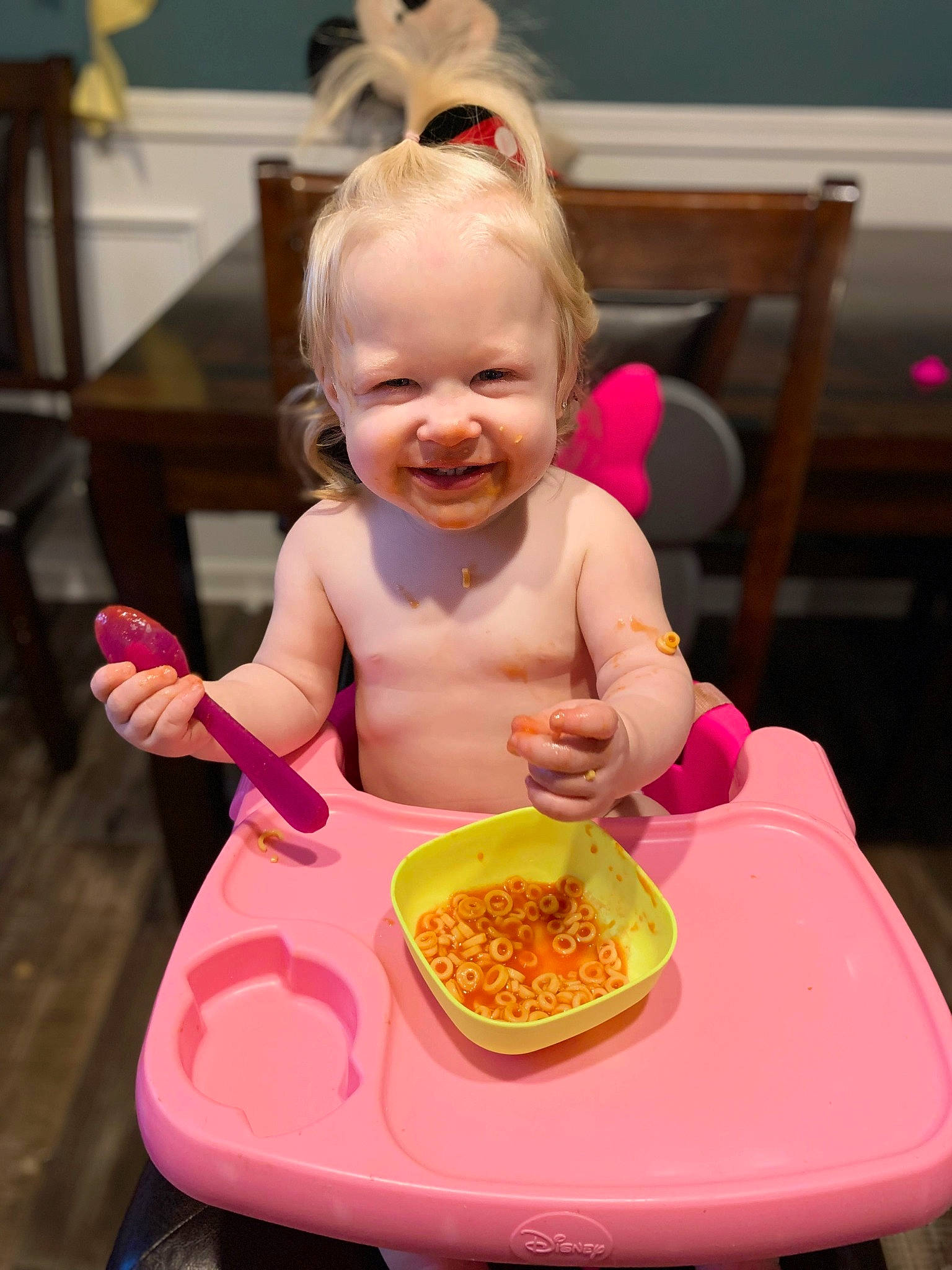 Kynsleigh joined the competition — help win amazing prizes! baby, baby_toddler_clothing, child, comfort_food, cuisine, dish, event, food, food_craving, happy, ingredient, joy, person, pink, plate, recipe, smile, sweetness, table, tableware
