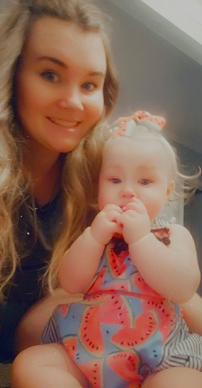 Kynsleigh joined the competition — help win amazing prizes! arm, baby_toddler_clothing, cheek, chin, eye, eyebrow, face, finger, gesture, hand, happy, head, iris, joy, lip, mouth, nose, person, pink, skin