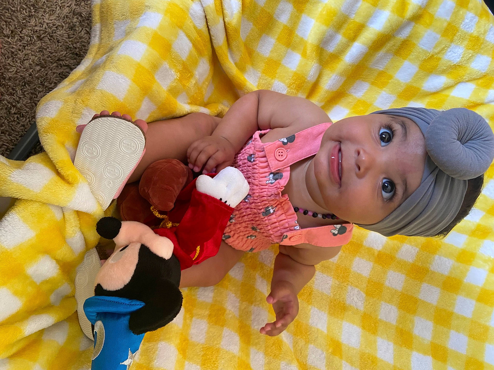 Calliope joined the competition — help win amazing prizes! baby, baby_products, baby_sleeping, baby_toddler_clothing, child, comfort, finger, fun, gesture, happy, headwear, linens, nail, pattern, person, pink, product, skin, sleeve, sock