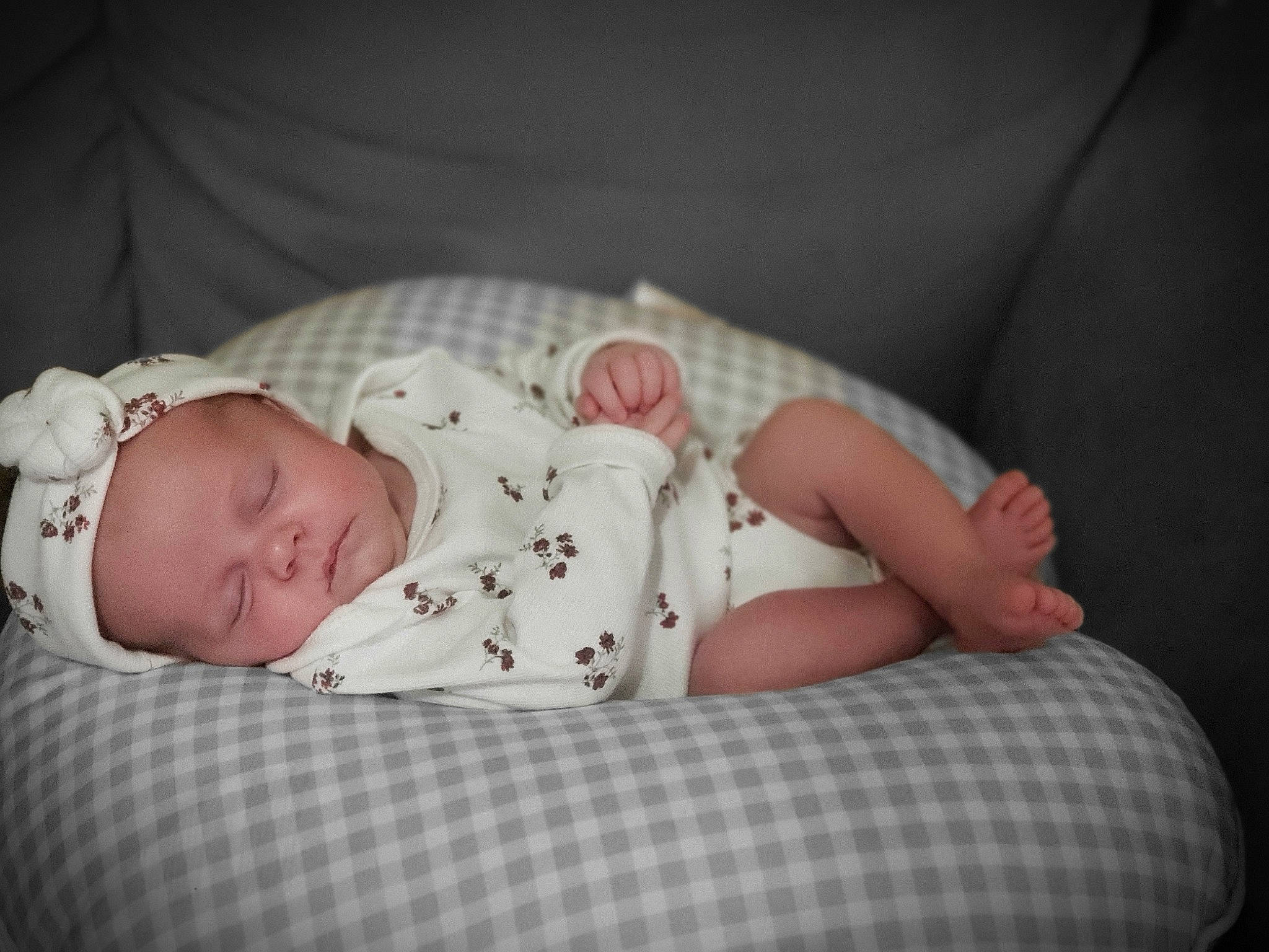Elizabeth joined the competition — help win amazing prizes! baby, baby_toddler_clothing, child, comfort, eye, flash_photography, foot, head, headgear, human_body, human_leg, knee, linens, pattern, person, sitting, skin, sleeve, thigh, toddler