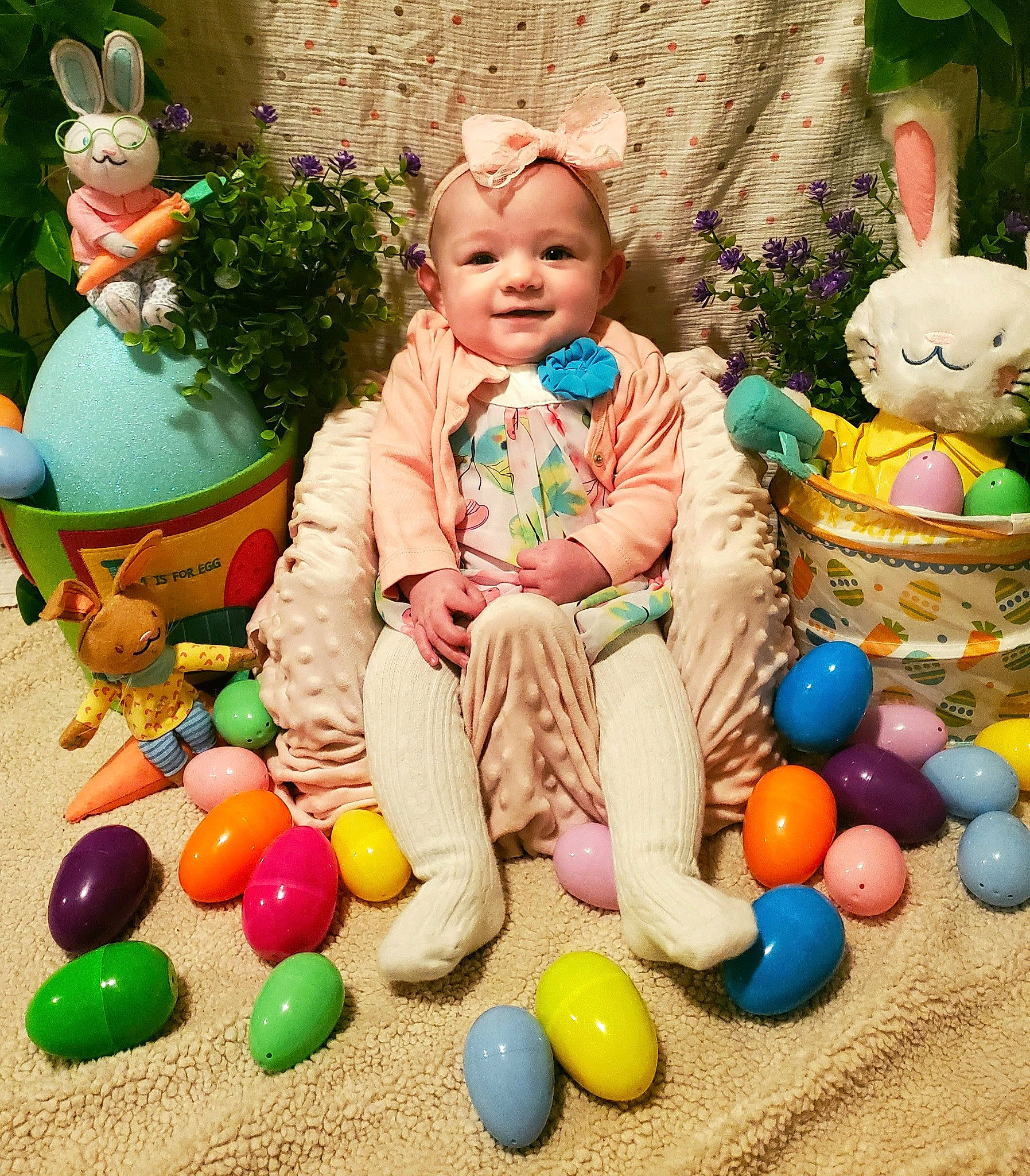 Kimberly is registered to the contest to win money with this photo: baby_toddler_clothing, child, dress, event, fun, grass, green, happy, houseplant, joy, leisure, mammal, person, photograph, plant, product, smile, snapshot, toddler, toy