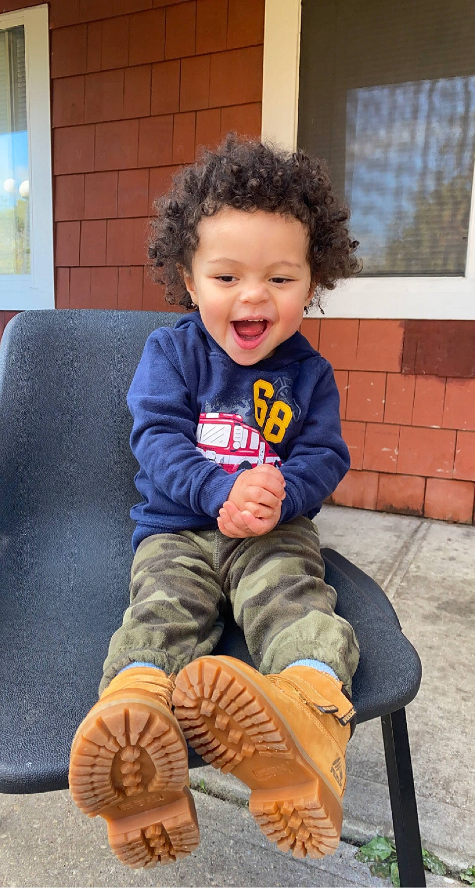 Avery Alexander joined the competition — help win amazing prizes! baby_toddler_clothing, cheek, child, comfort, couch, flooring, fun, hairstyle, happy, knee, leg, leisure, person, sitting, sleeve, smile, sofa_bed, studio_couch, toddler, window
