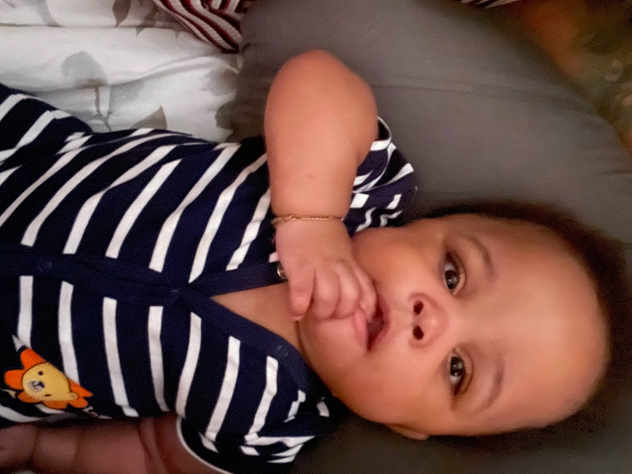 Gabriel joined the competition — help win amazing prizes! baby, baby_toddler_clothing, black_hair, cheek, child, comfort, eyebrow, eyelash, happy, human_body, lip, mouth, nail, neck, nose, pattern, person, skin, textile, toddler