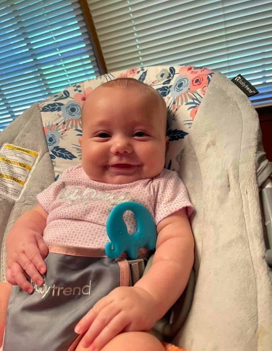 Karsyn joined the competition — help win amazing prizes! arm, baby, baby_toddler_clothing, cheek, chin, comfort, eye, facial_expression, finger, gesture, hairstyle, hand, head, human_body, joy, mouth, nose, person, pink, skin