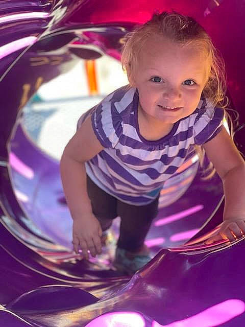 Autumn joined the competition — help win amazing prizes! beauty, child, circle, electric_blue, entertainment, event, flash_photography, fun, happy, joy, leisure, magenta, person, pink, purple, recreation, smile, sneakers, toddler, toy