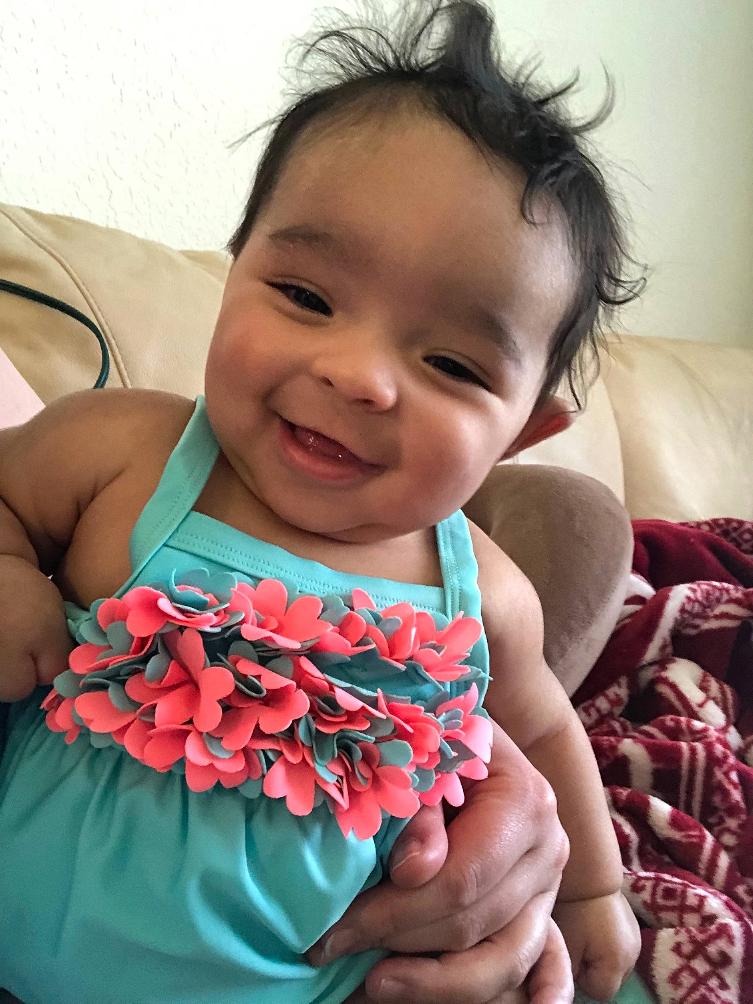 Marina joined the competition — help win amazing prizes! baby, child, flower, joy, person, plant, smile, textile, toddler