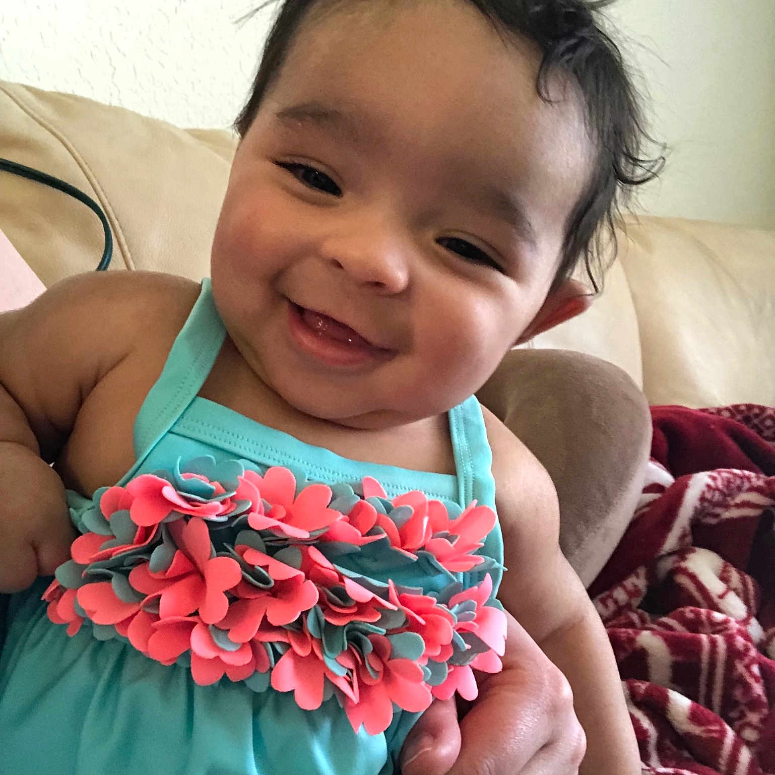 Marina joined the competition — help win amazing prizes! baby, child, flower, joy, person, plant, smile, textile, toddler