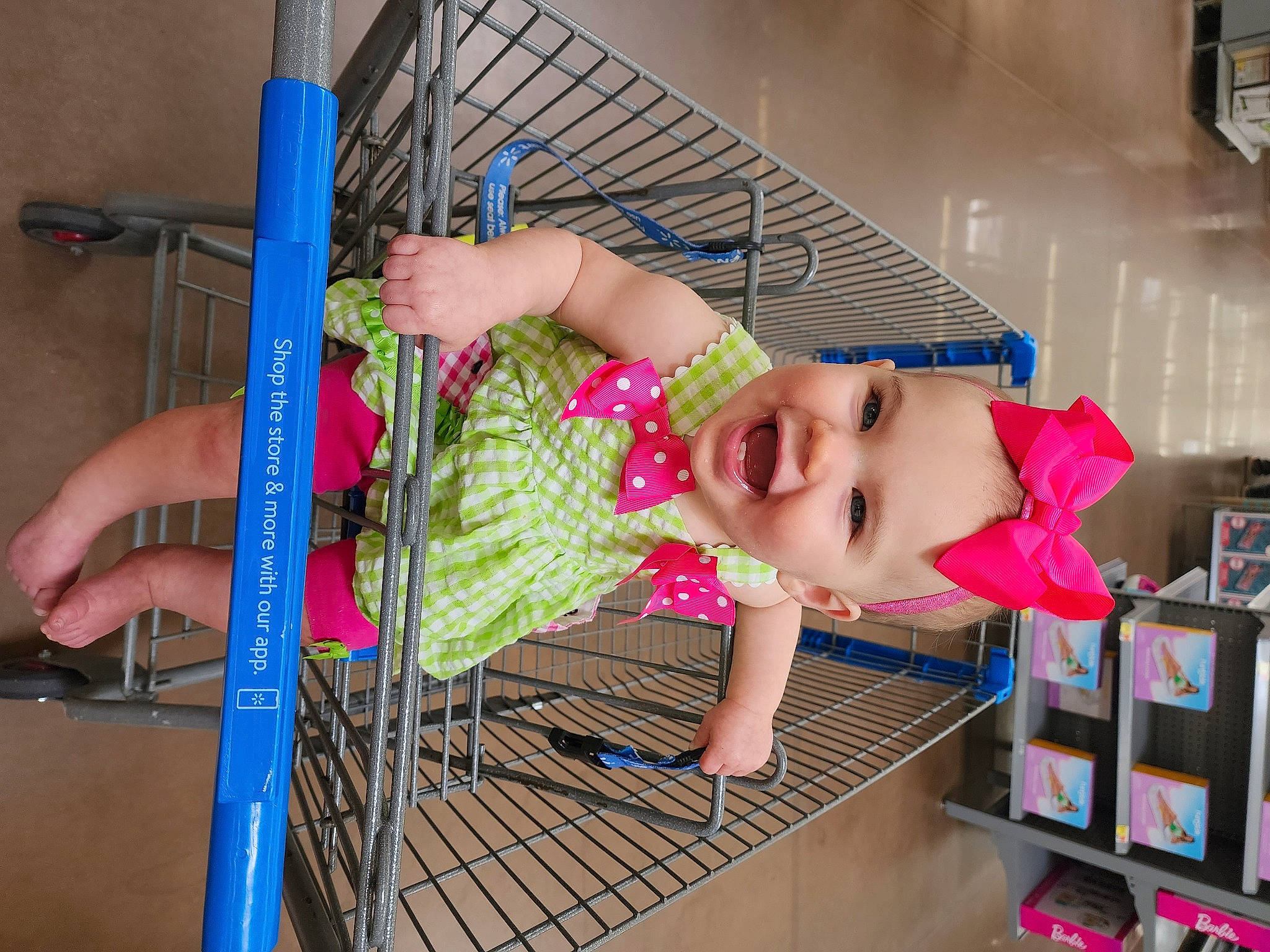 Chandler joined the competition — help win amazing prizes! baby, baby_products, baby_safety, baby_toddler_clothing, child, fun, hat, joy, leisure, magenta, person, sandal, smile, thigh, tire, toddler, toy, vacation