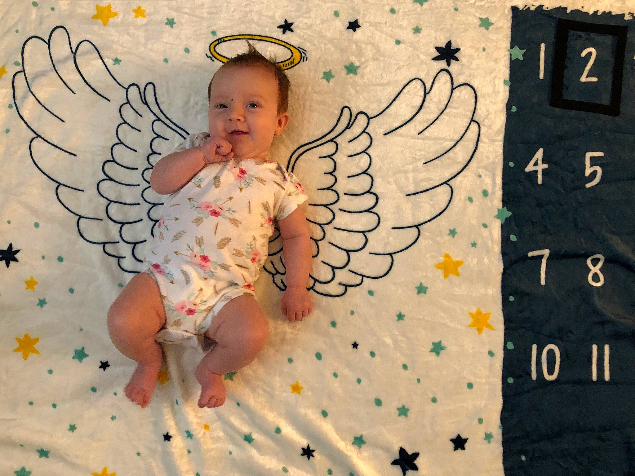 Gloria is registered to the contest to win money with this photo: angel, art, baby, child, fictional_character, illustration, pattern, person, photography, room, textile, toddler, wallpaper