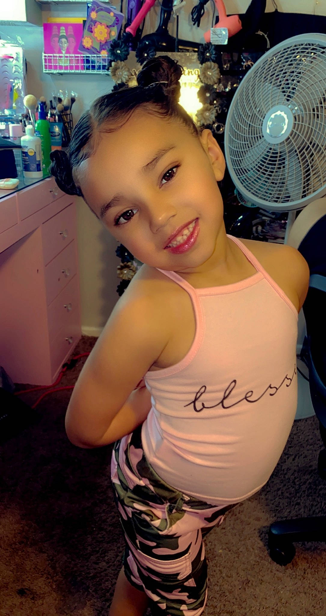 Adelina joined the competition — help win amazing prizes! black_hair, chest, cool, eye, eyelash, face, flash_photography, flooring, fun, hair, hairstyle, happy, head, joy, mechanical_fan, neck, person, shoulder, skin, smile