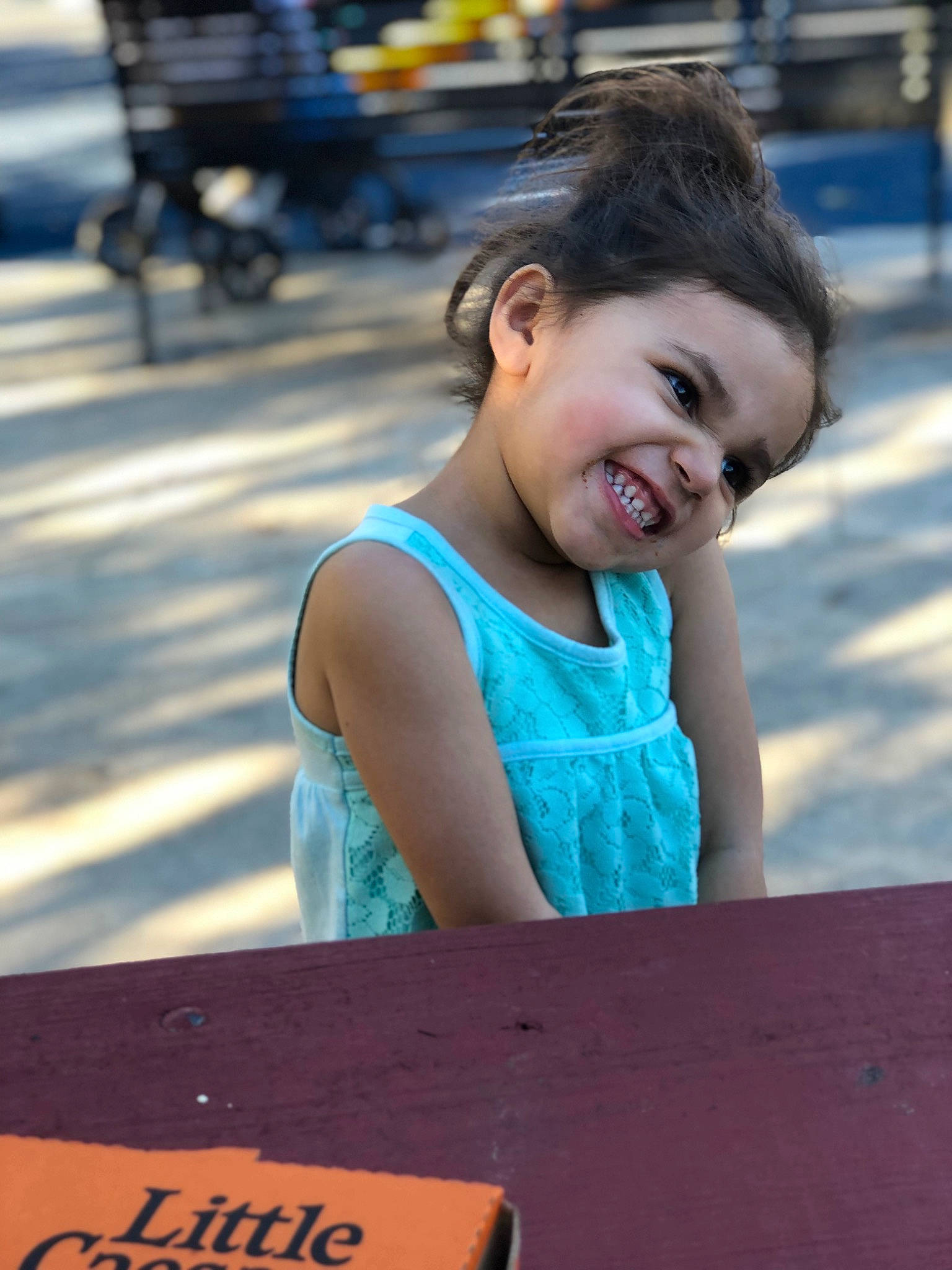 Adelina joined the competition — help win amazing prizes! asphalt, blond, blue, city, community, daytime, electric_blue, fun, happy, joy, leisure, person, recreation, road, smile, snapshot, standing, summer, t_shirt, toddler