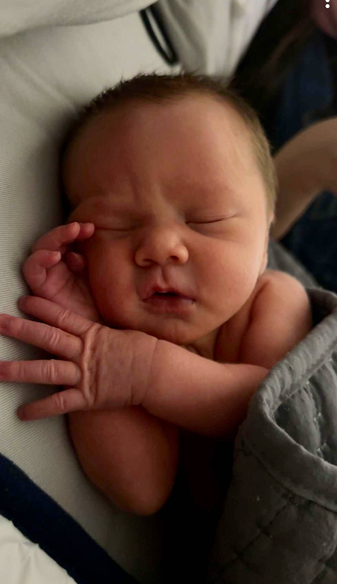 Anthony joined the competition — help win amazing prizes! baby, cheek, chin, comfort, eye, eyebrow, eyelash, face, finger, gesture, hand, human_body, iris, linens, lip, mouth, nose, person, skin, thumb