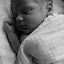 Louis participe au concours pour gagner de l'argent avec cette photo : newborn, baby, sleeping, blanket, swaddled, infant, face, peaceful, soft, closeup, monochrome, portrait, cute, resting, child, skin, head, ear, hand, cozy