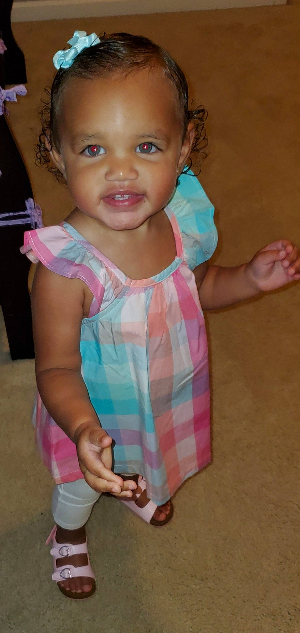 Kaiya joined the competition — help win amazing prizes! baby, cheek, child, person, skin, smile, toddler