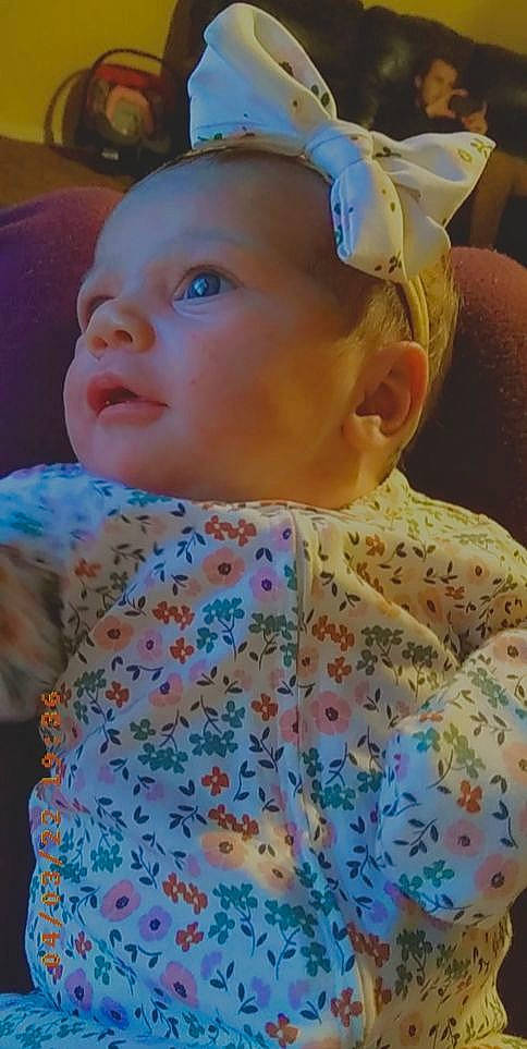 Everlee joined the competition — help win amazing prizes! baby, baby_toddler_clothing, blue, blurred, cheek, chin, collar, dress, dress_shirt, eye, face, head, lip, neck, nose, outerwear, person, pink, product, skin