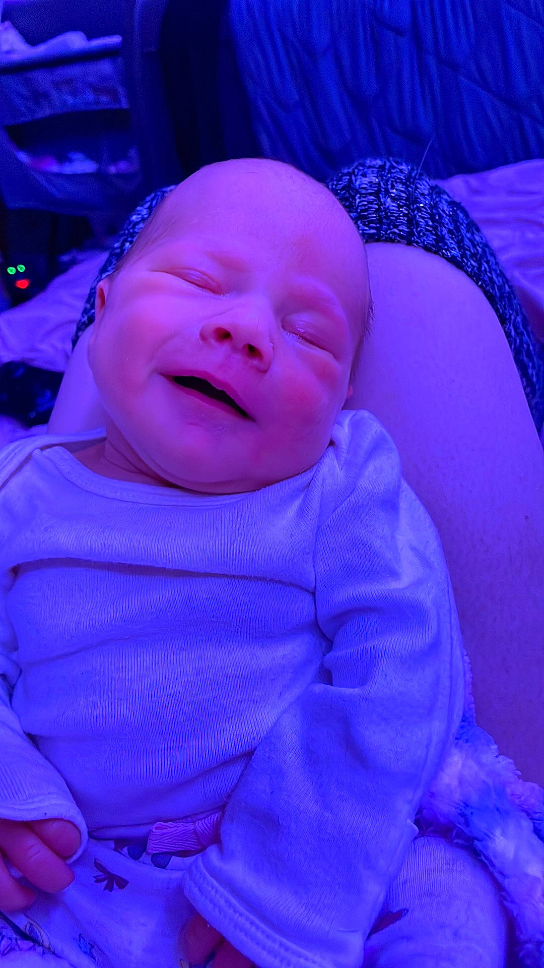 Avalon joined the competition — help win amazing prizes! baby, baby_toddler_clothing, cheek, child, comfort, darkness, electric_blue, event, flash_photography, fun, happy, laugh, magenta, person, pink, purple, room, sleeve, smile, toddler
