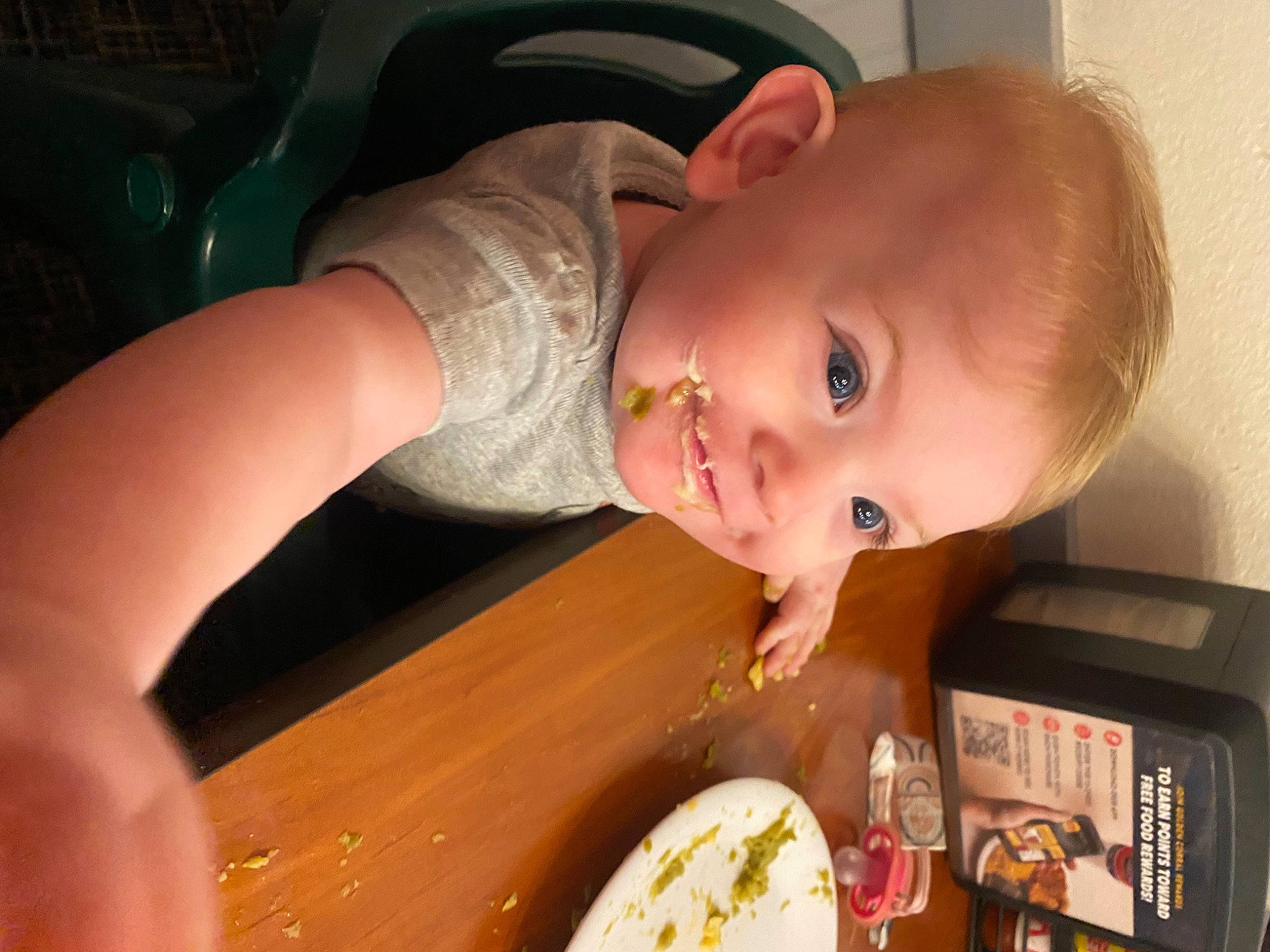 Dixie joined the competition — help win amazing prizes! baby, baby_toddler_clothing, cheek, child, chin, dress, event, eye, food, food_craving, fun, happy, iris, lip, mouth, nose, person, skin, smile, tableware