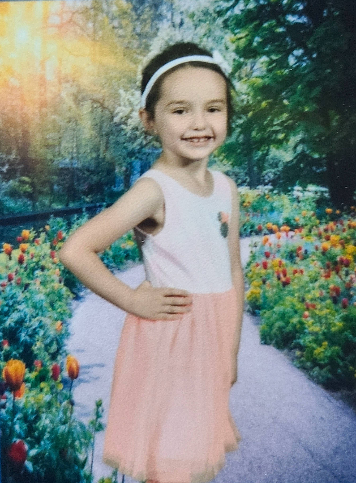 Summer joined the competition — help win amazing prizes! cap, child, day_dress, electric_blue, facial_expression, flash_photography, flower, formal_wear, grass, happy, headpiece, joy, one_piece_garment, peach, people_in_nature, person, plant, smile, summer, toddler